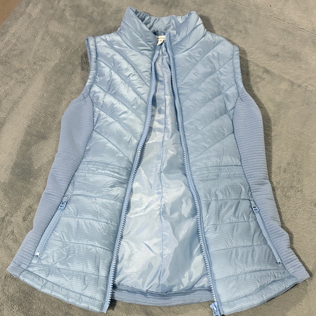 Maurices Light Blue Quilted Vest Maurices Light Blue Quilted Vest